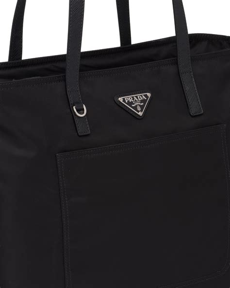 prada nylon tote bag size|prada nylon bag second hand.